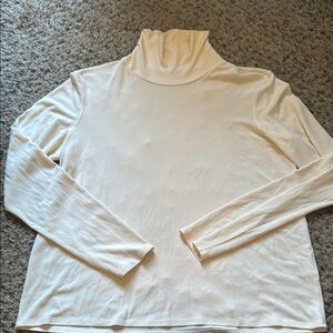 Elegant Cream Turtleneck Top
